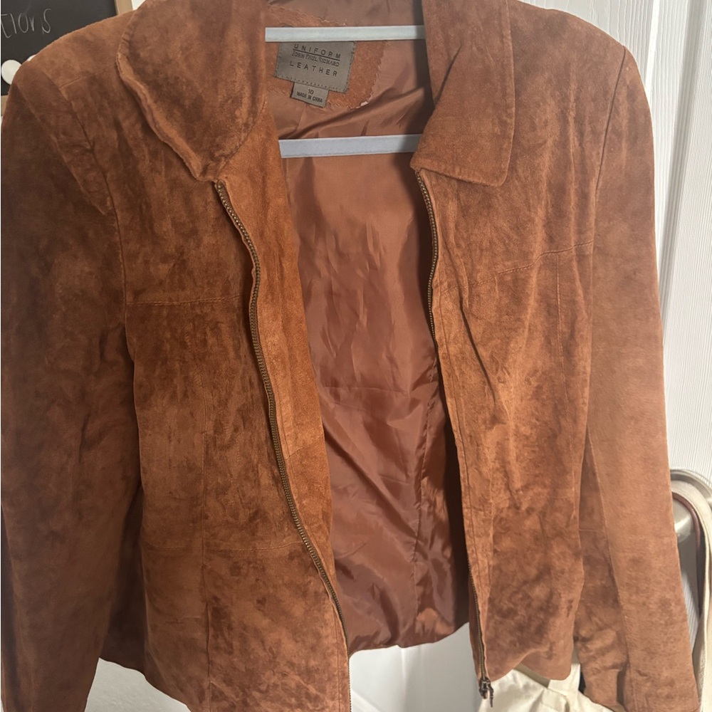 JohnPaulRichard Women's Brown Suede Jacket